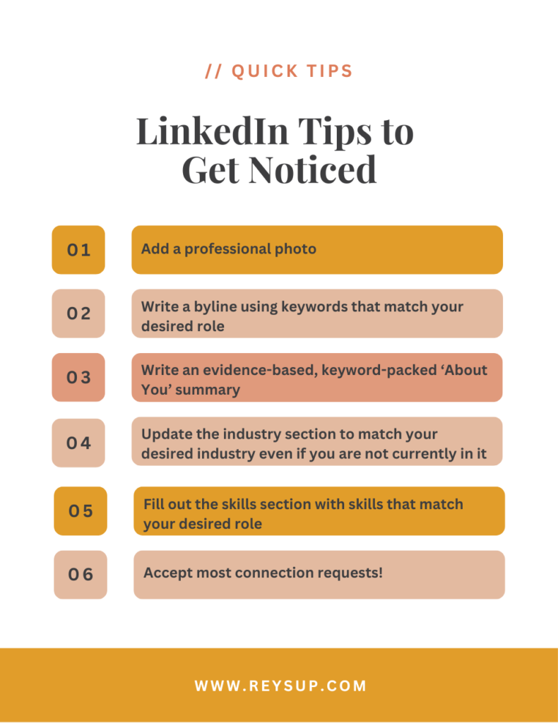 linkedin tips to get noticed