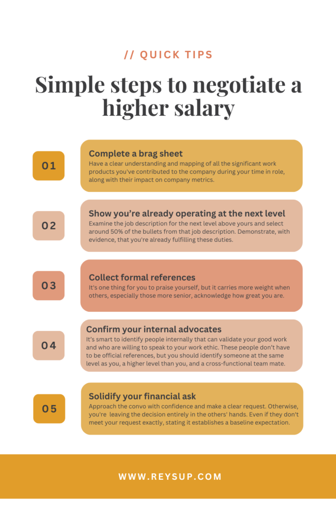 steps to negotiate a higher salary