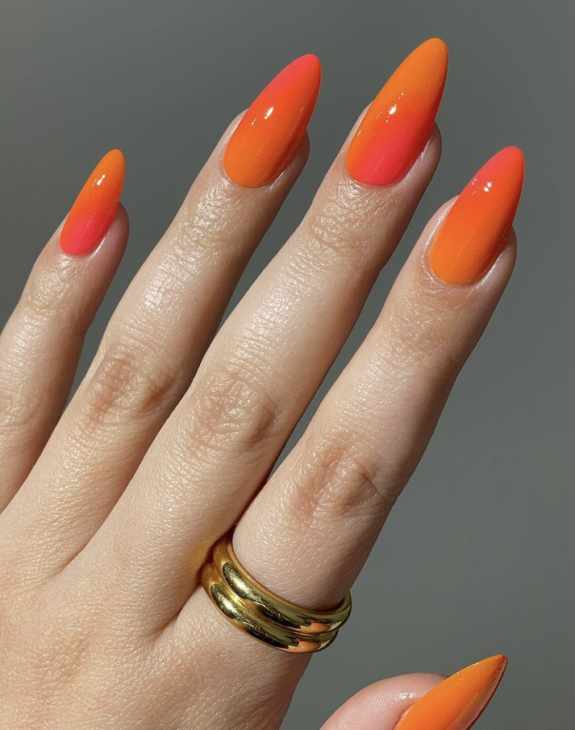 sunset ombre nails