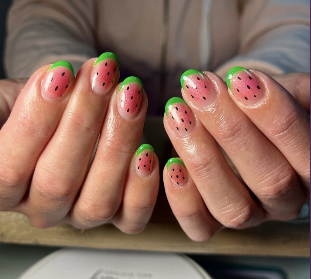 watermelon nails