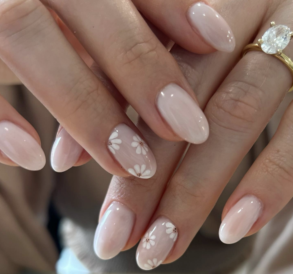 small summer flower nails