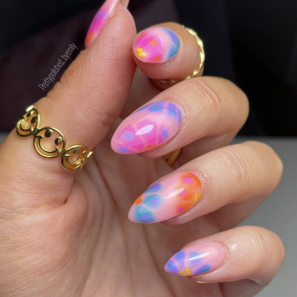 tie dye nails