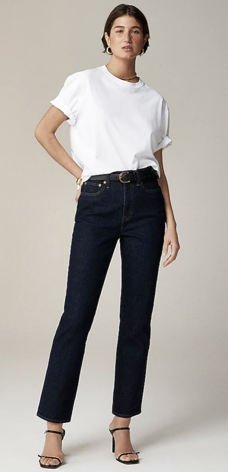 Classic straight jean rinse wash in Resin Rinse by J.Crew