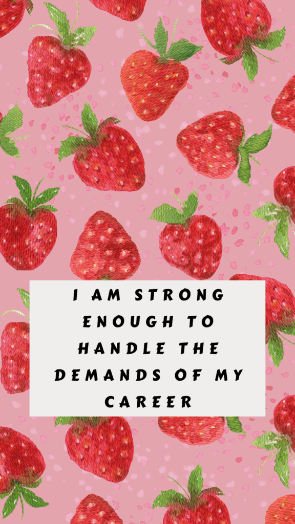 iPhone Wallpaper with Powerful Affirmations for Career Success