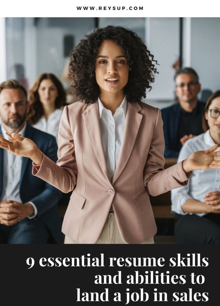 Essential resume skills and abilities to get into sales