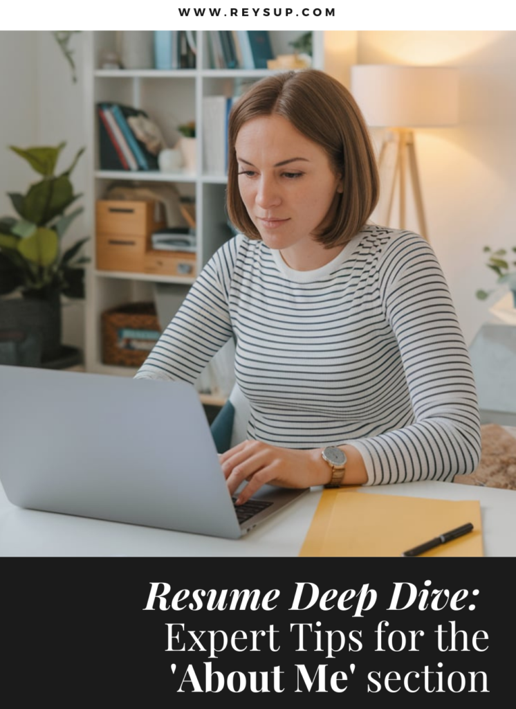 Resume deep dive: expert tips for the 'about me' section