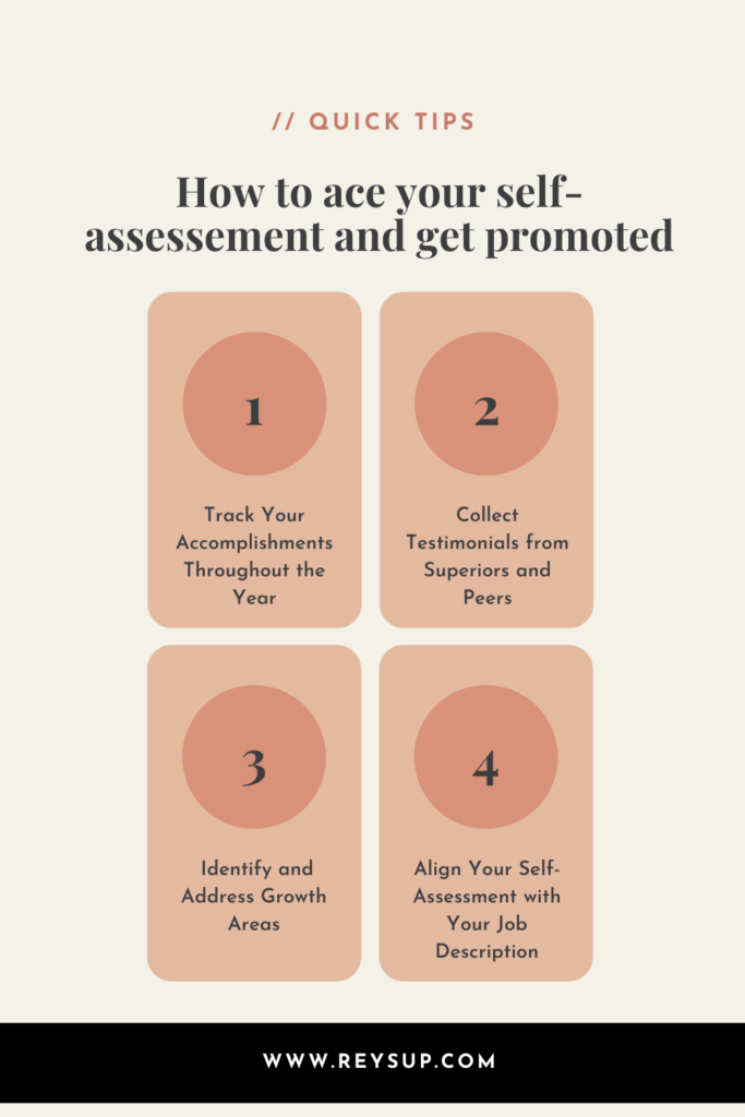 Quick 4 step plan to ace your self-assessment and get promoted