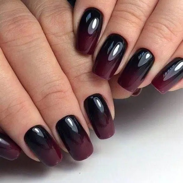 chic nail designs for fall with a plum example