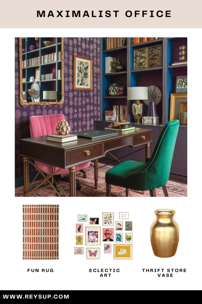 maximalist office decor ideas