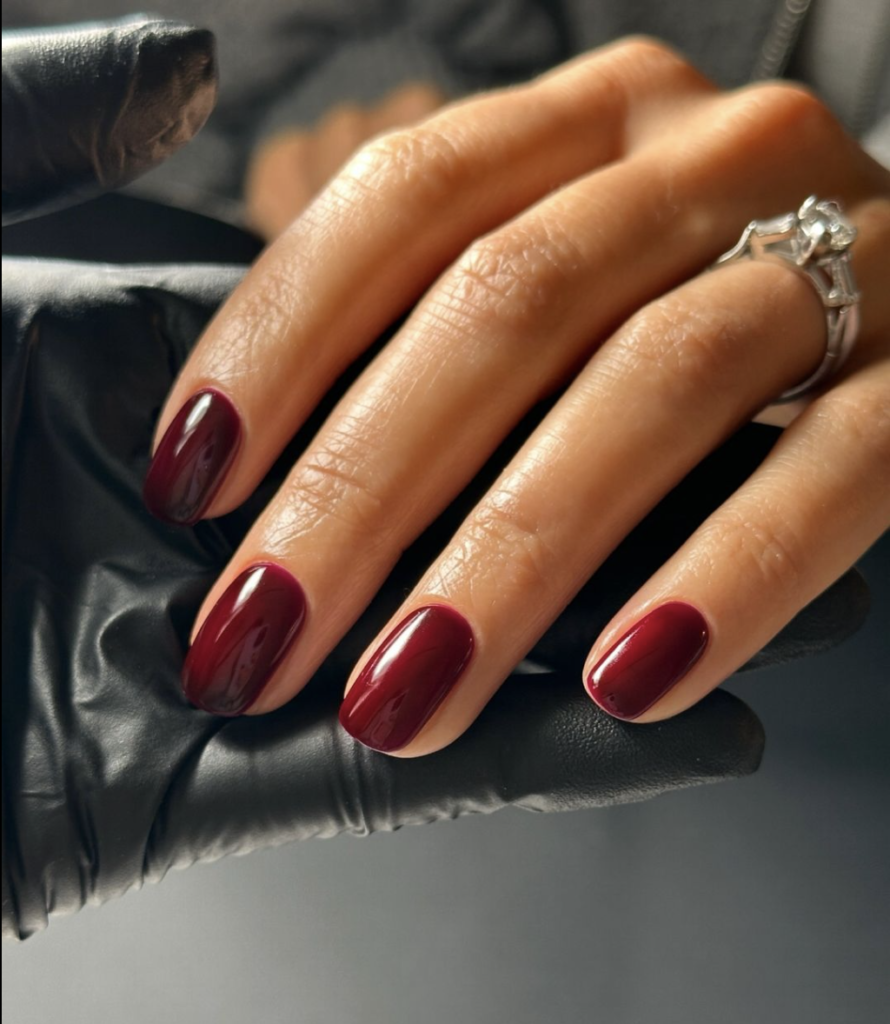 chic burgundy nails designs for fall 