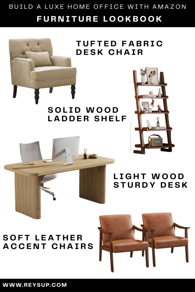 build a luxe home office with amazon - furniture lookbook